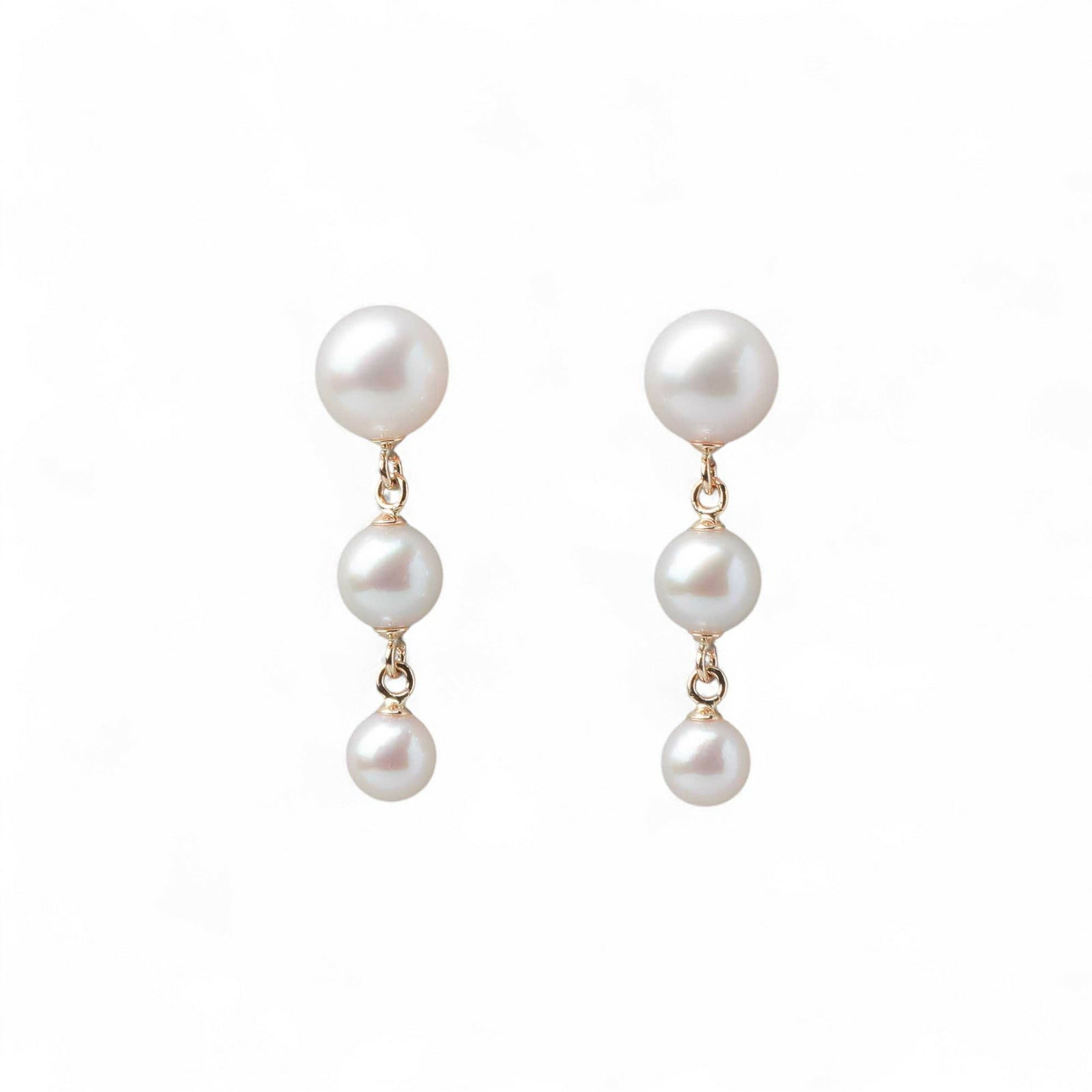 Carina あこや真珠 ピアス4.5-7.5mm K18YG/K14WG