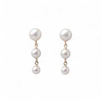 Carina あこや真珠 ピアス4.5-7.5mm K18YG/K14WG