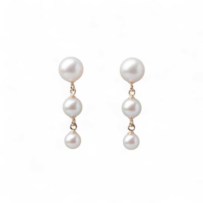 Carina あこや真珠 ピアス4.5-7.5mm K18YG/K14WG