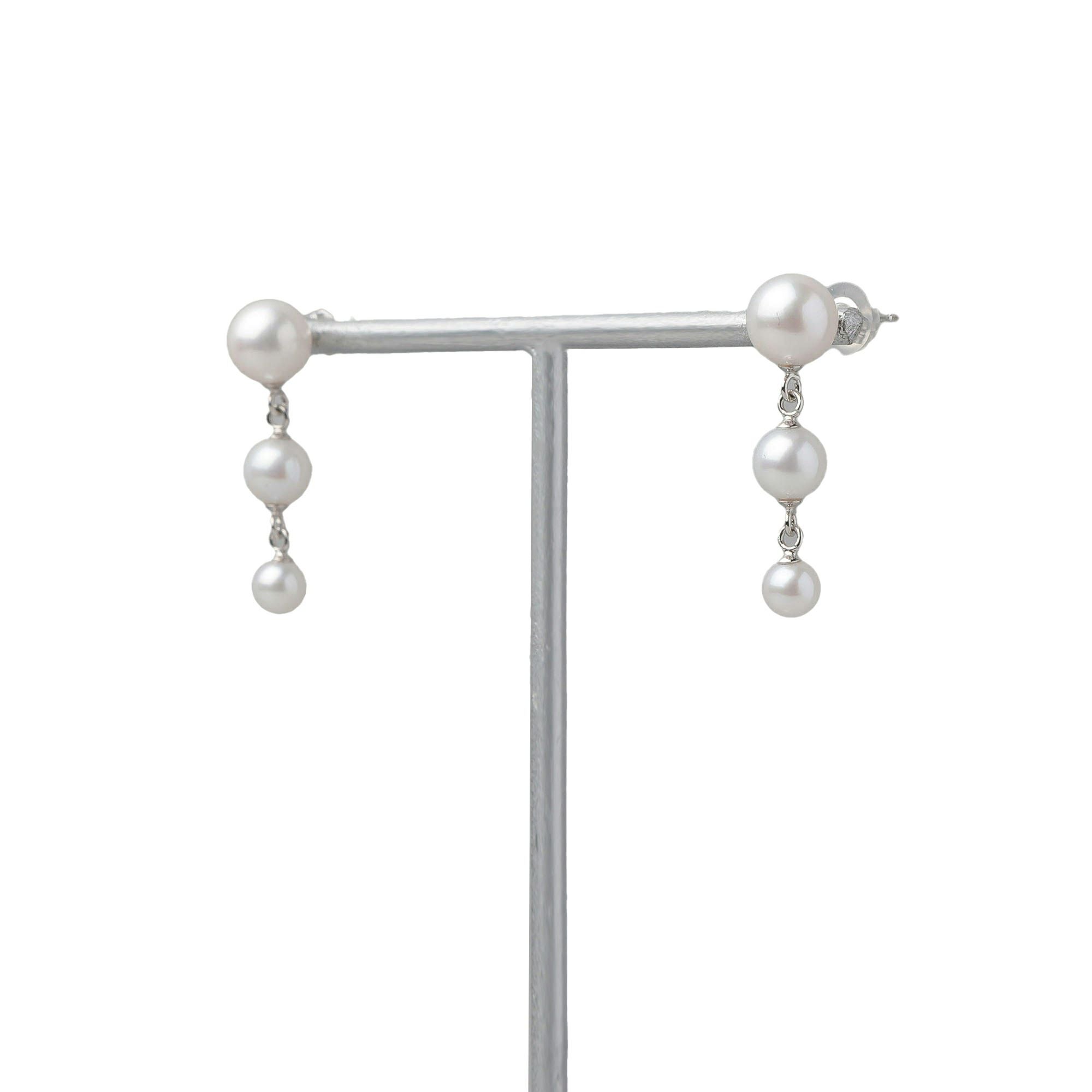 Carina あこや真珠 ピアス4.5-7.5mm K18YG/K14WG | WSP（ダブル