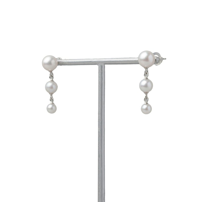 Carina あこや真珠 ピアス4.5-7.5mm K18YG/K14WG