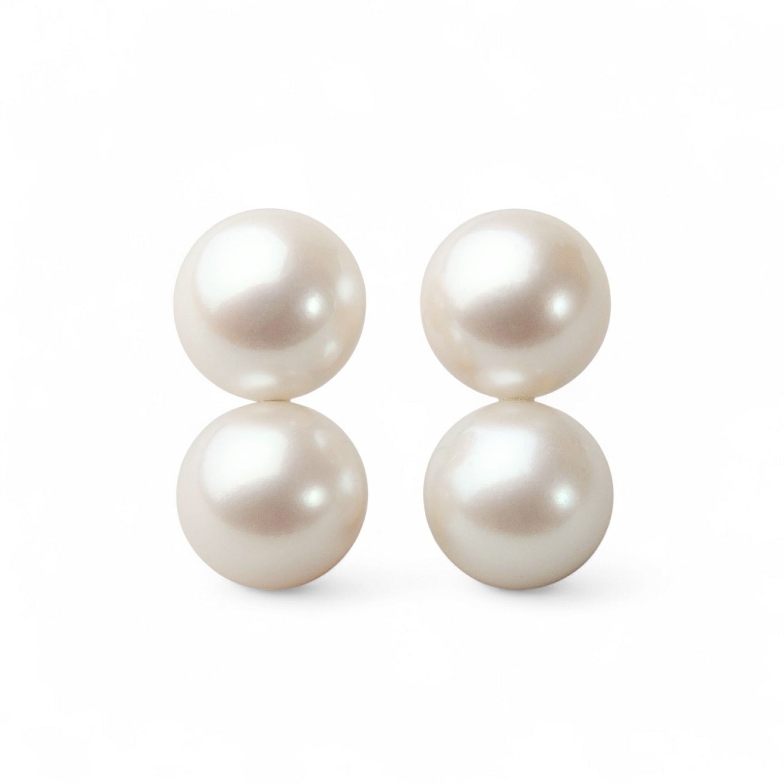 淡水真珠 ツートンカラー パールピアス ～Bubble(バブル)～ ホワイト系 9.0-10.0mm 大珠 K14WG  ホワイトゴールド [n4]（淡水パール 本真珠）（トレンド 大ぶり おしゃれ）6月誕生石