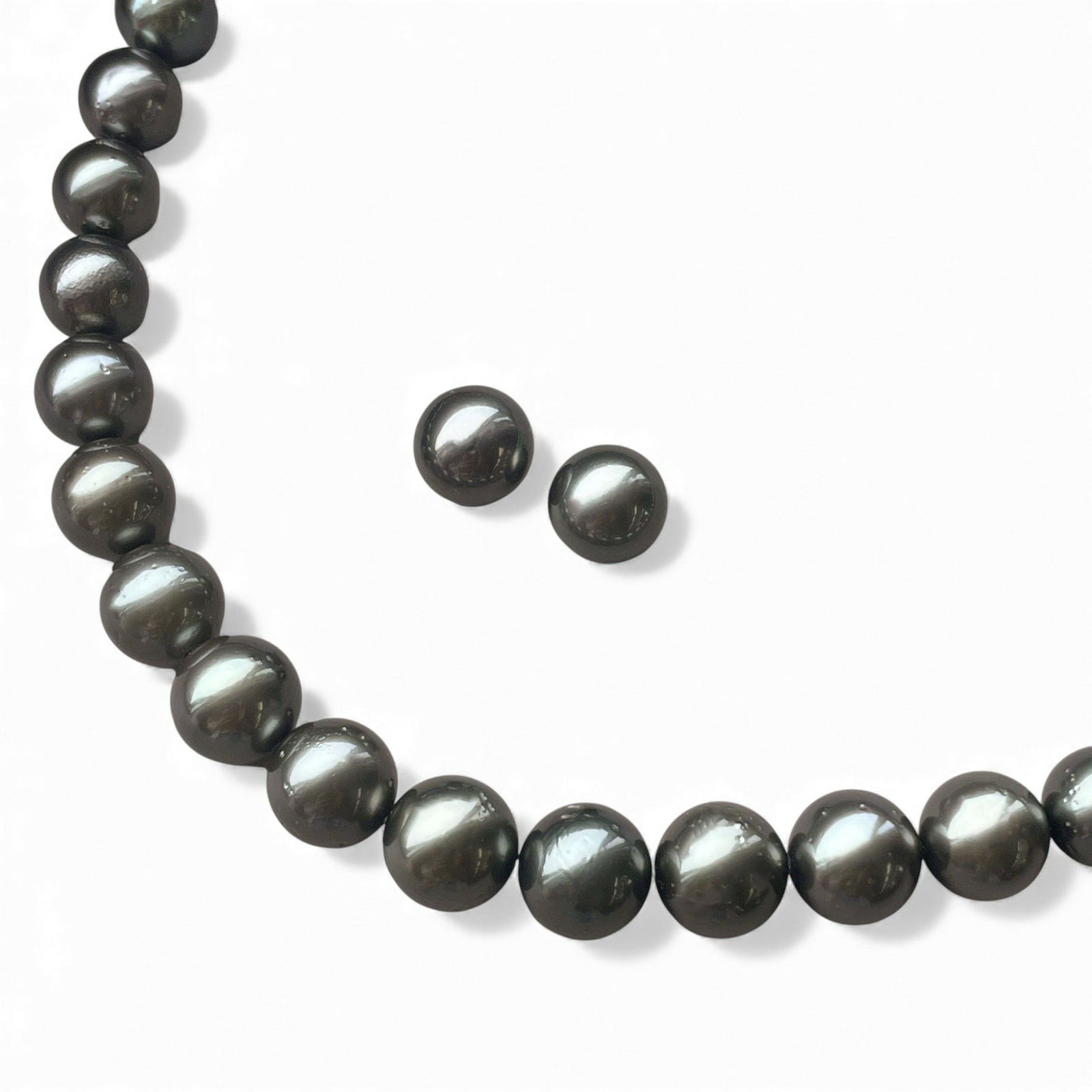 ≪冠婚葬祭・フォーマルに≫タヒチ黒蝶真珠 ネックレス セット 8-10mmUP