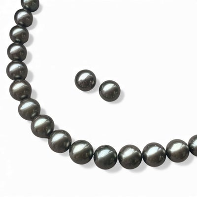 ≪冠婚葬祭・フォーマルに≫タヒチ黒蝶真珠 ネックレス セット 8-10mmUP