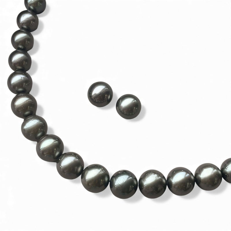 ≪冠婚葬祭・フォーマルに≫タヒチ黒蝶真珠 ネックレス セット 8-10mmUP