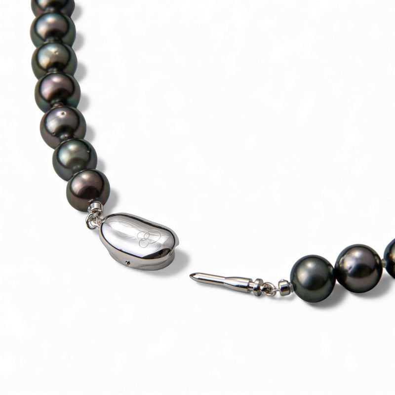 ≪冠婚葬祭・フォーマルに≫タヒチ黒蝶真珠 ネックレス セット 8-10mmUP
