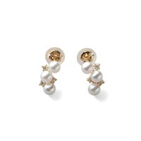 Petit Claire あこや真珠 ピアス　3.0-3.5mm K18YG