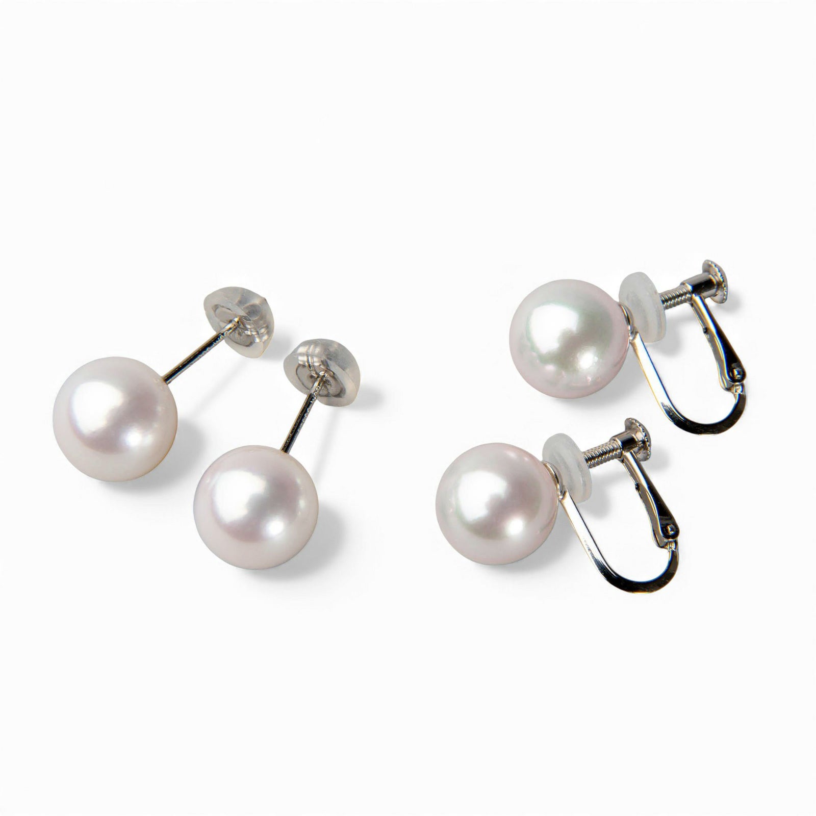 オーロラ天女 真珠ネックレス 2点セット 8.0-8.5mm テリ最上位 高品質 AAA 真珠科学研究所 鑑別書付 パールネックレス パールピアス イヤリング [特選][n4]（アコヤ真珠 本真珠 花珠真珠）（冠婚葬祭 フォーマル 入学式 卒業式 成人式 厄除け 結納）