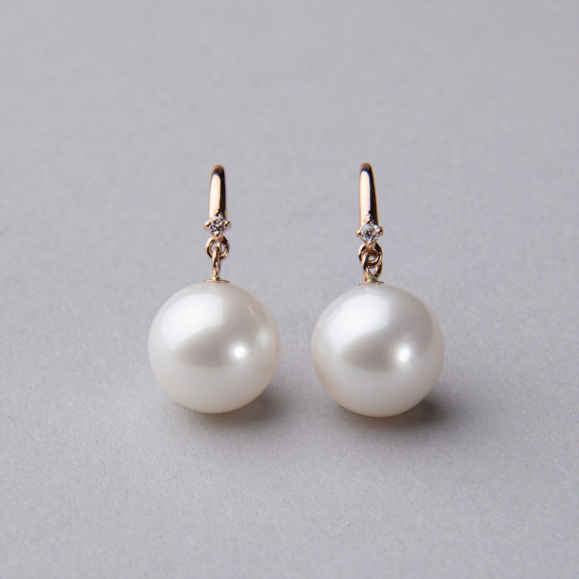 あこや真珠 フックピアス7.5-8.0mm K14WG/K18YG | あこや真珠ピアス