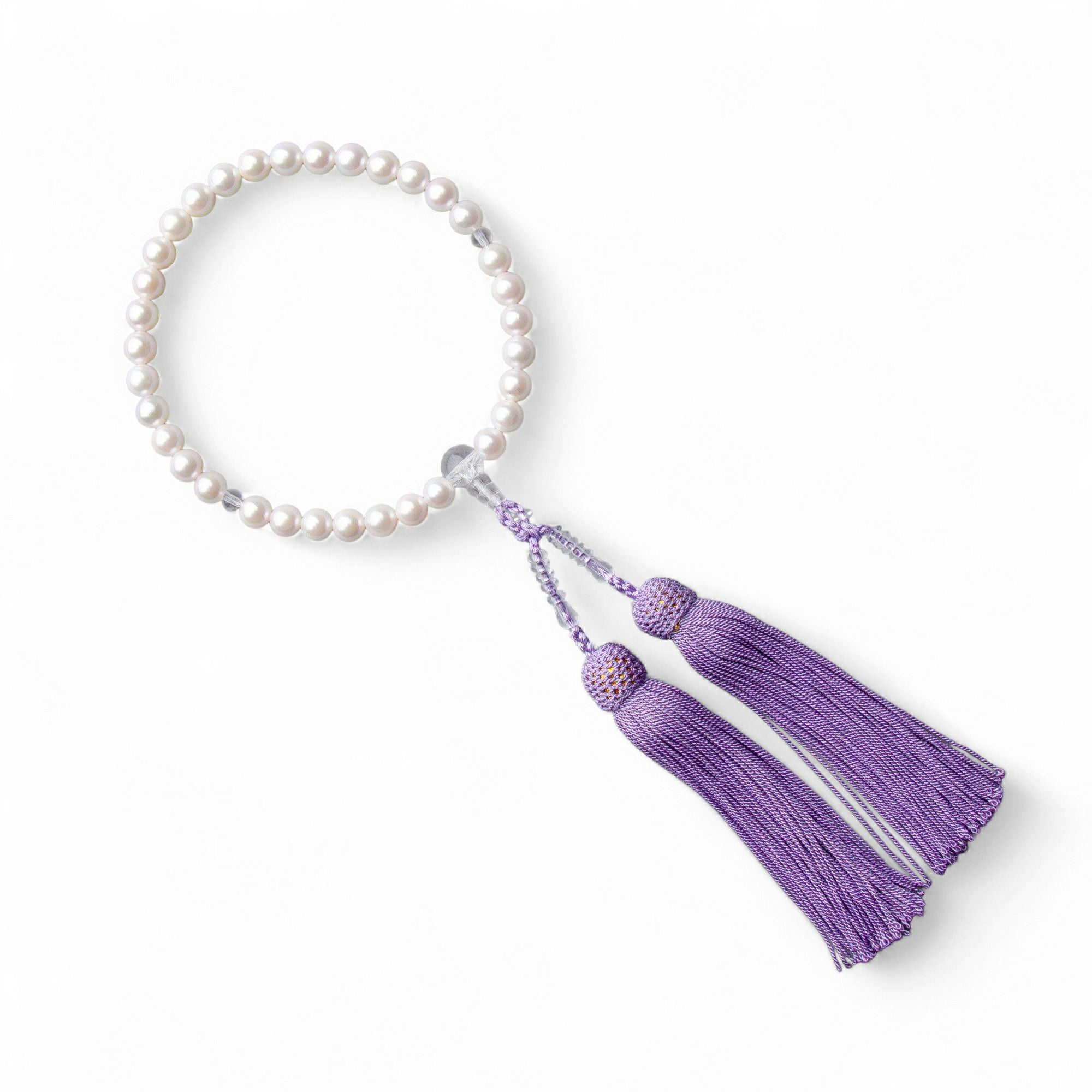 WEB限定】あこや真珠 念珠（数珠）7.5-8.0mm 正絹房 | ブレスレット・念珠