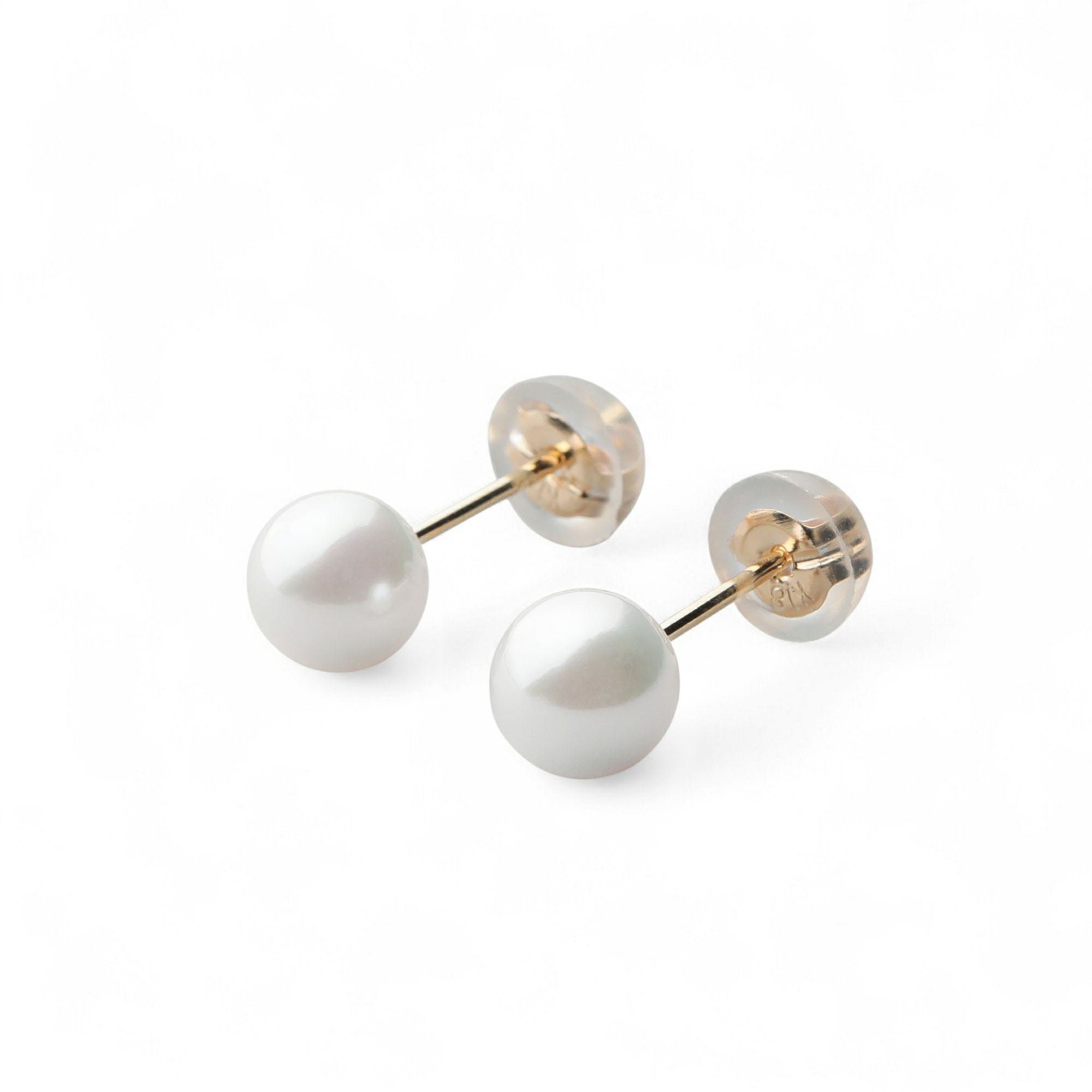 オーロラ花珠真珠 ピアス8.5-9.0mm K18YG | 花珠真珠ピアス・イヤリング