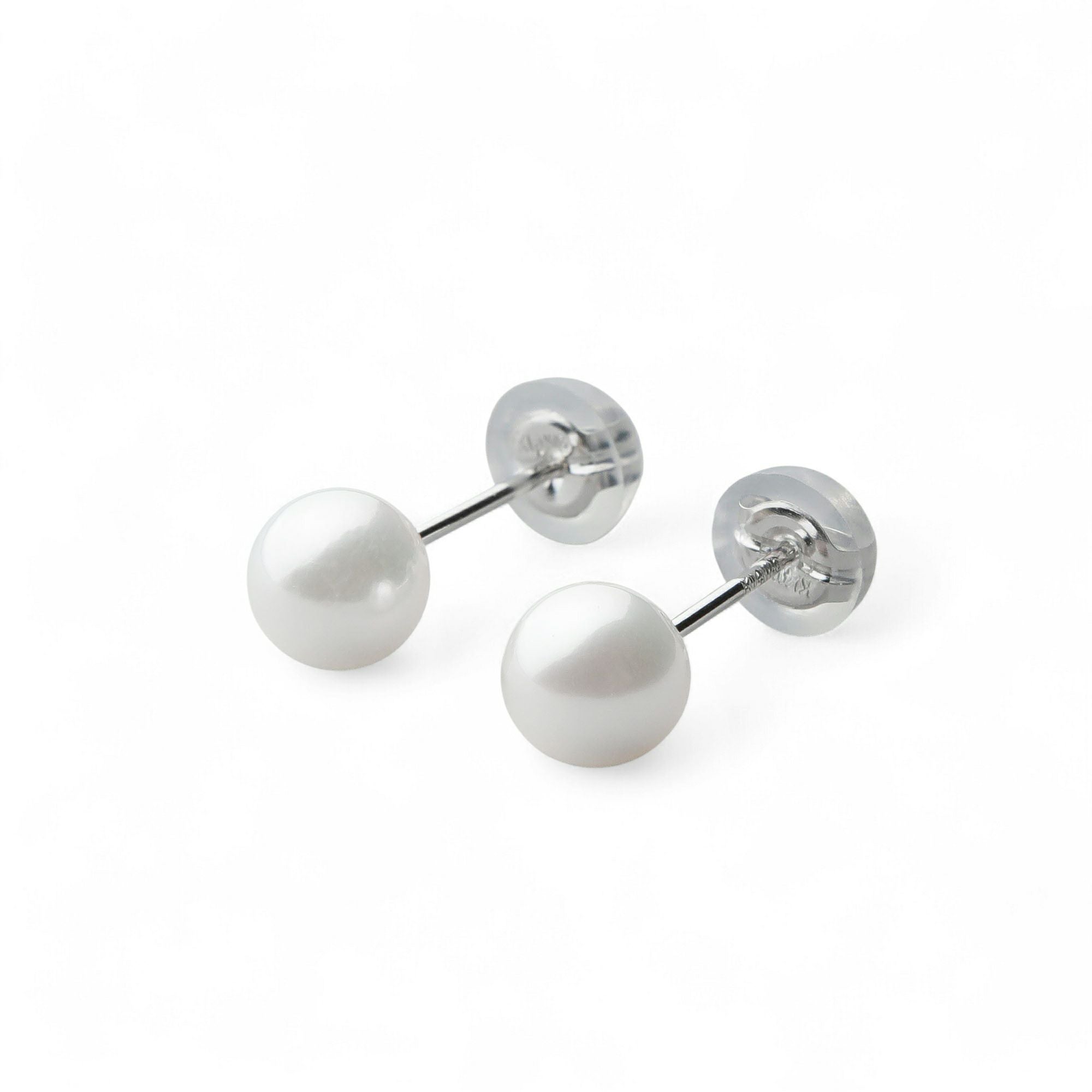 WEB限定】あこや真珠 スタッドピアス 5.5-6.0mm K18YG/K14WG | あこや