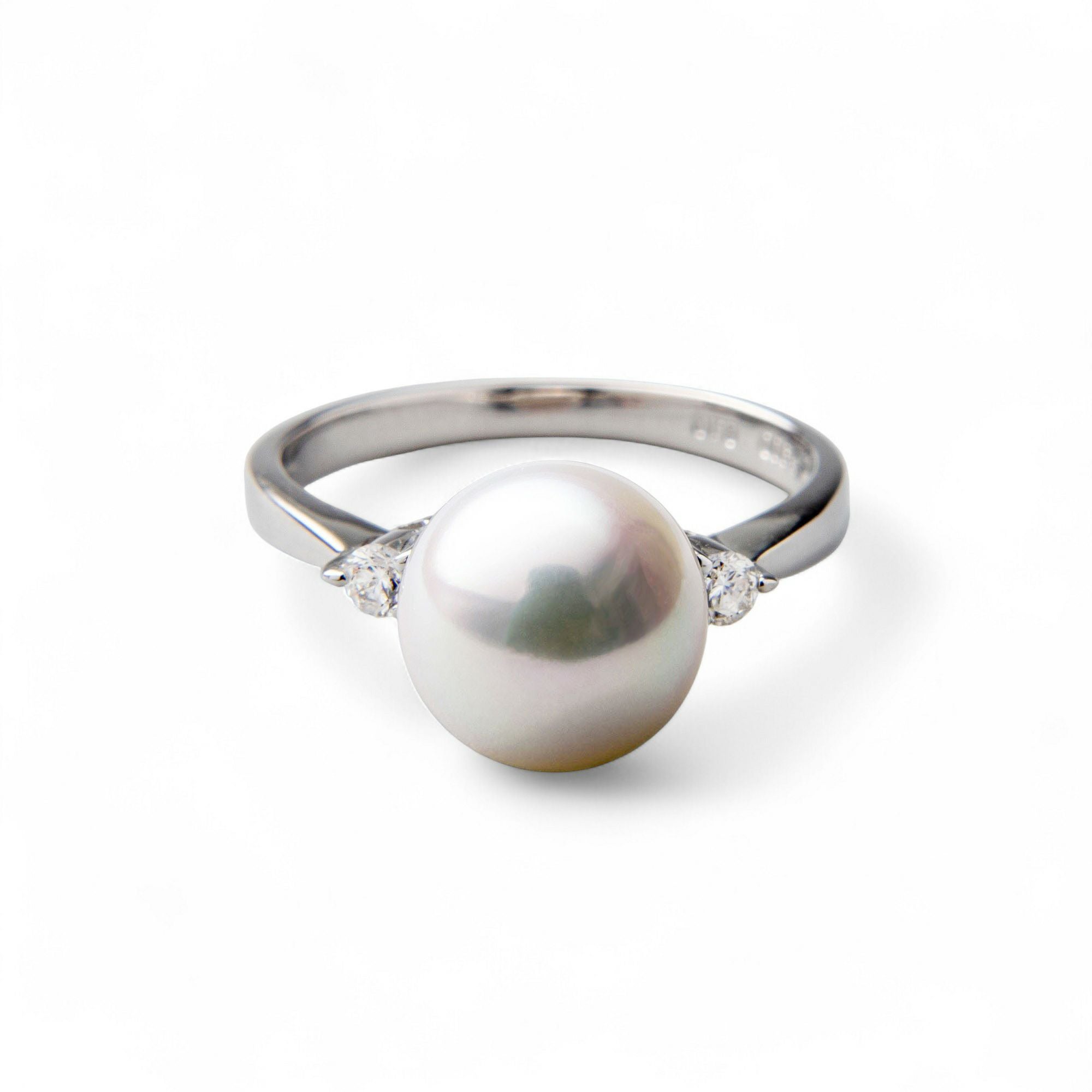 オーロラ花珠真珠 リング9.0-9.5mm PT900 | 花珠真珠リング