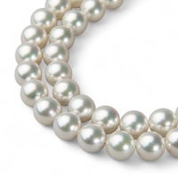  花珠真珠 無調色 ネックレス7.5-8.0mm 《真珠総合研究所 鑑別書付き》リティ花珠≫ 高品質 AAA 花珠鑑別書付 パールネックレス [n5]（真珠ネックレス アコヤ真珠 本真珠）