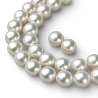 オーロラ花珠真珠 無調色 ネックレス 2点セット 8.5-9.0mm ホワイト系(ナチュラル) ≪グッドクオリティ花珠≫ AAA 花珠鑑別書付  パールネックレス パールピアス イヤリング [n3]（卸直販 還元価格）（真珠ネックレス アコヤ真珠 高品質 本真珠）