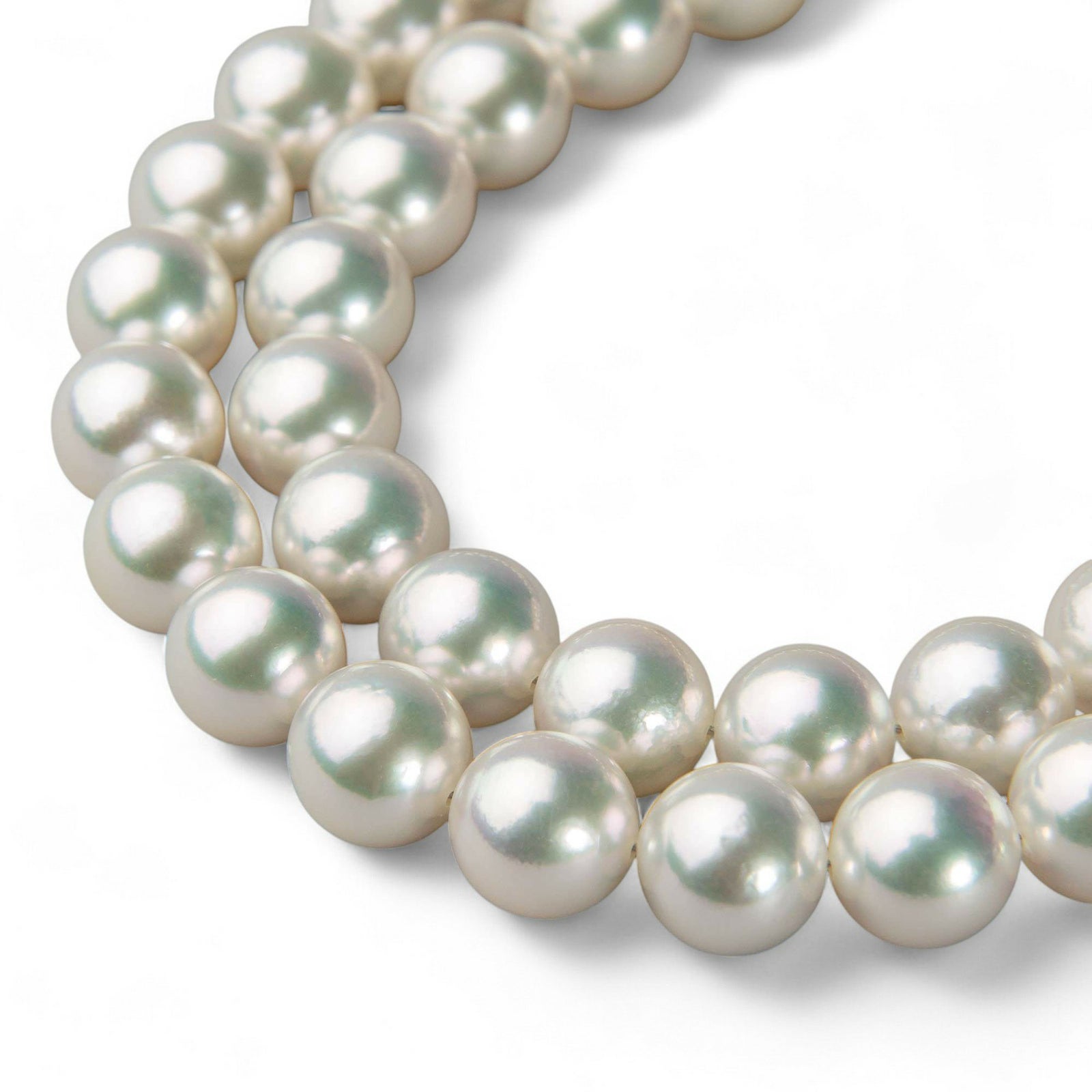 無調色 花珠真珠 ネックレス8.0-8.5mm
