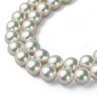 無調色 花珠真珠 ネックレス8.0-8.5mm