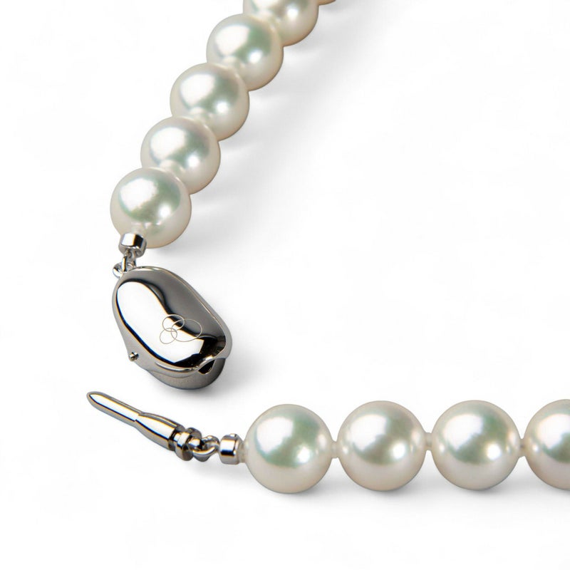 無調色 花珠真珠 ネックレス8.0-8.5mm