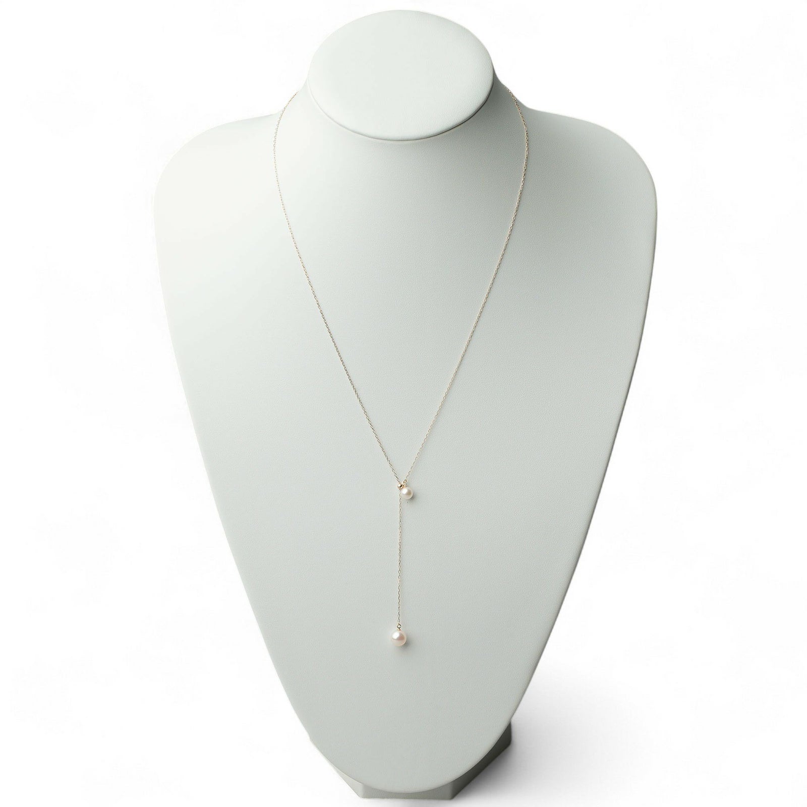 Carina あこや真珠 2粒ペンダント　K18YG スライド式