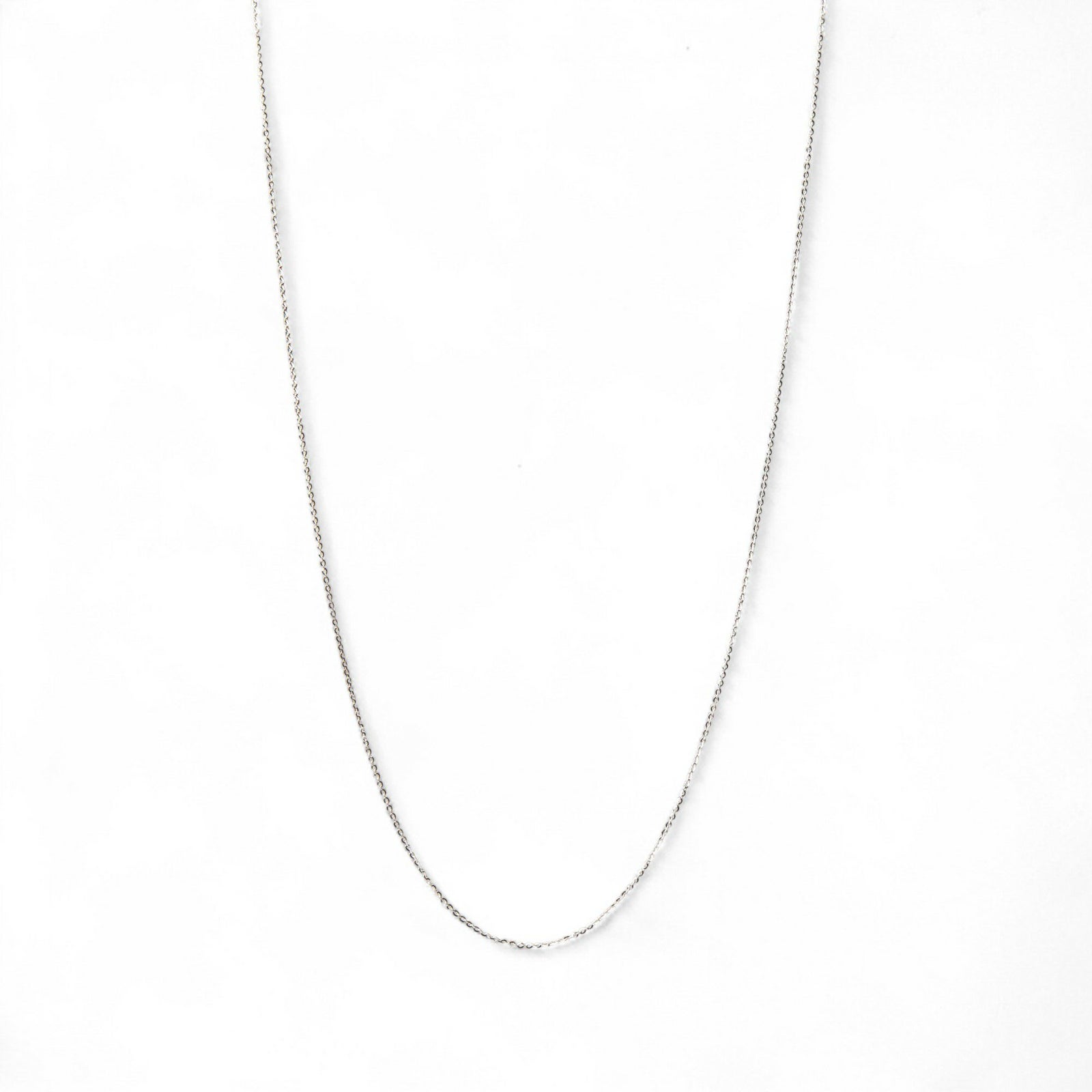 【受注発注品】トゥインクルカット ロングチェーン K18WG 長さ:70cm 太さ:1.3mm(線径0.35mm) スライド式(無段階で調節可) ホワイトゴールド [n6]（ペンダント チェーンネックレス 18金）