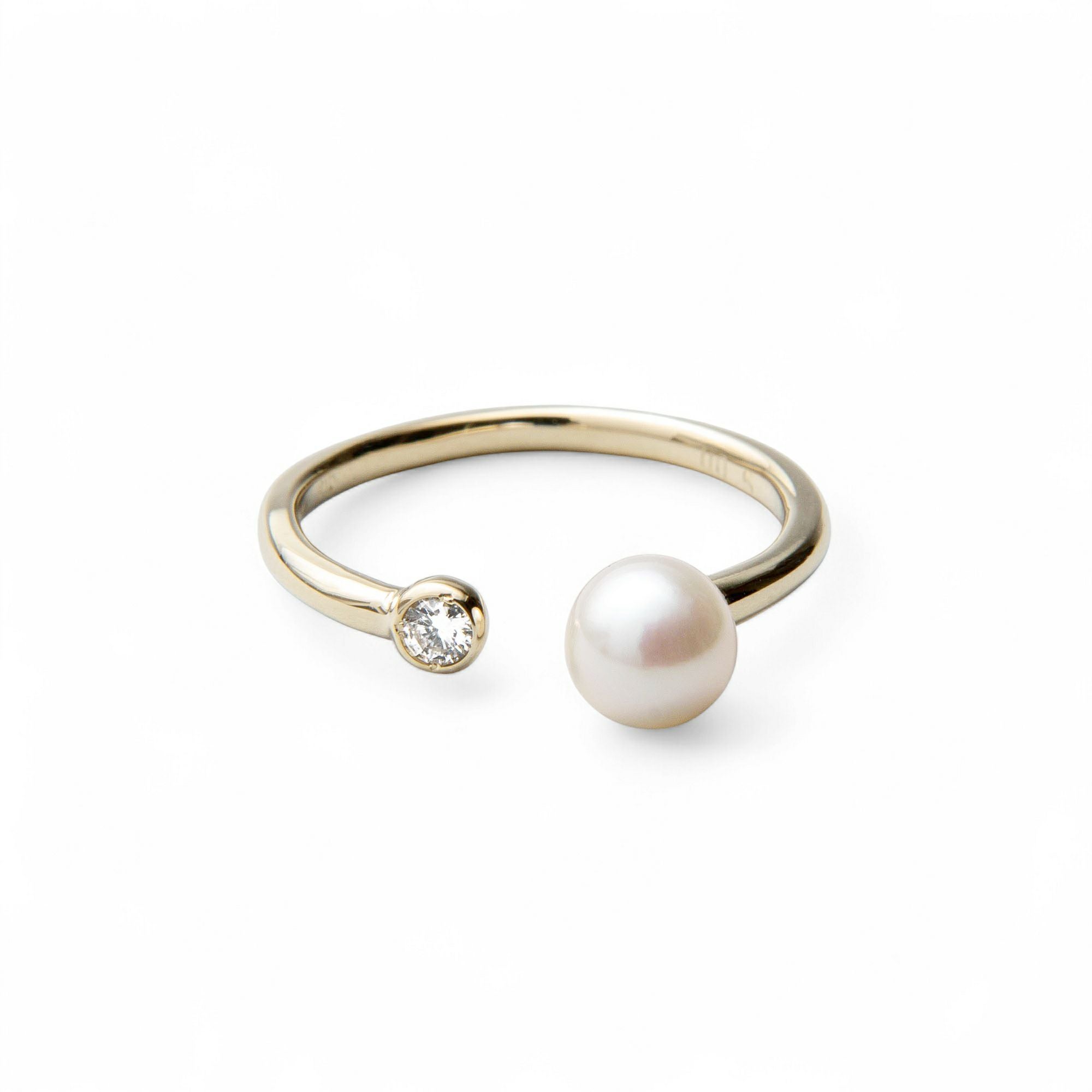 Carina あこや真珠 フォークリング5.5-6.0mm K18WG/K18YG | あこや真珠