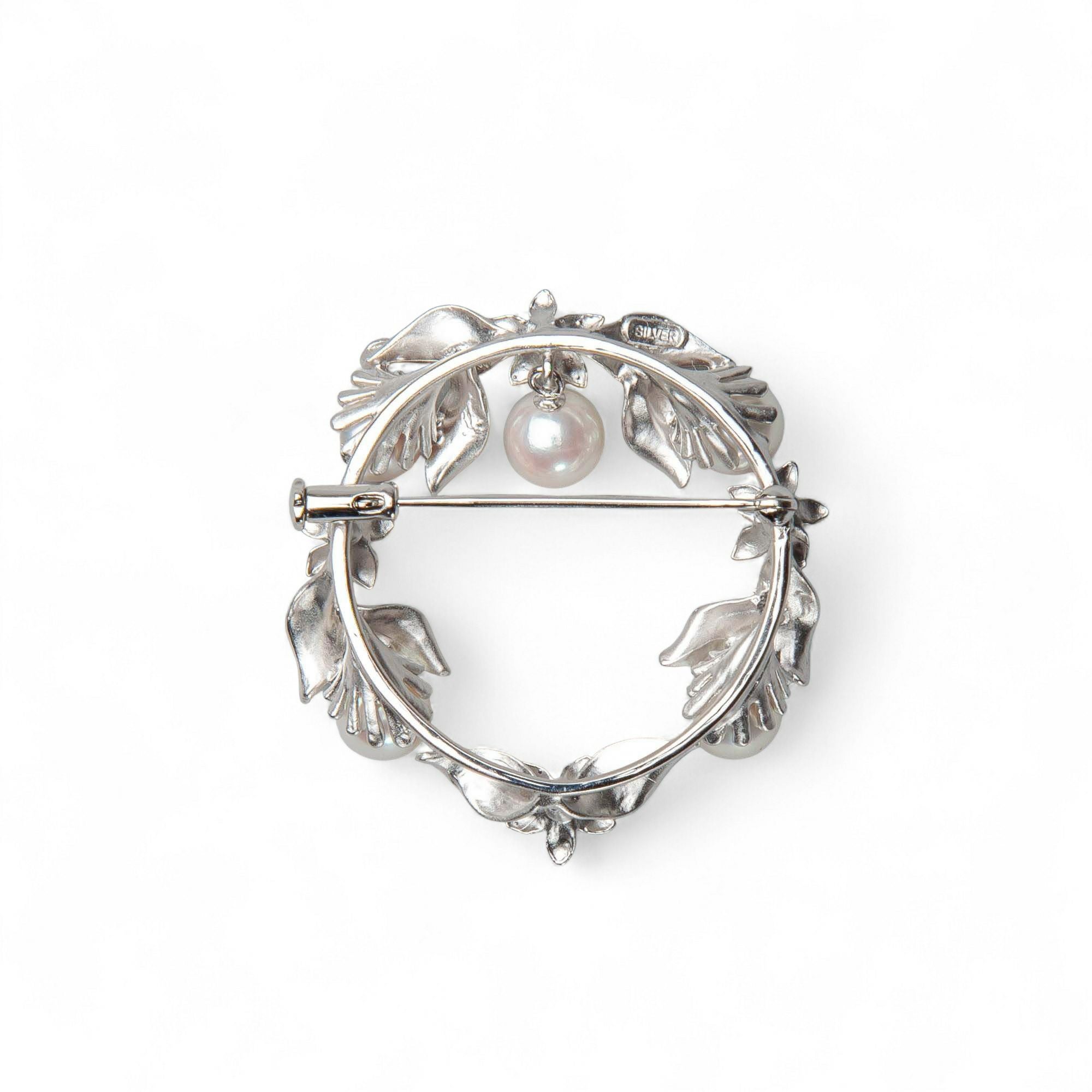 あこや真珠 ブローチ リース6.5-7.0mm SV925 | パールブローチ