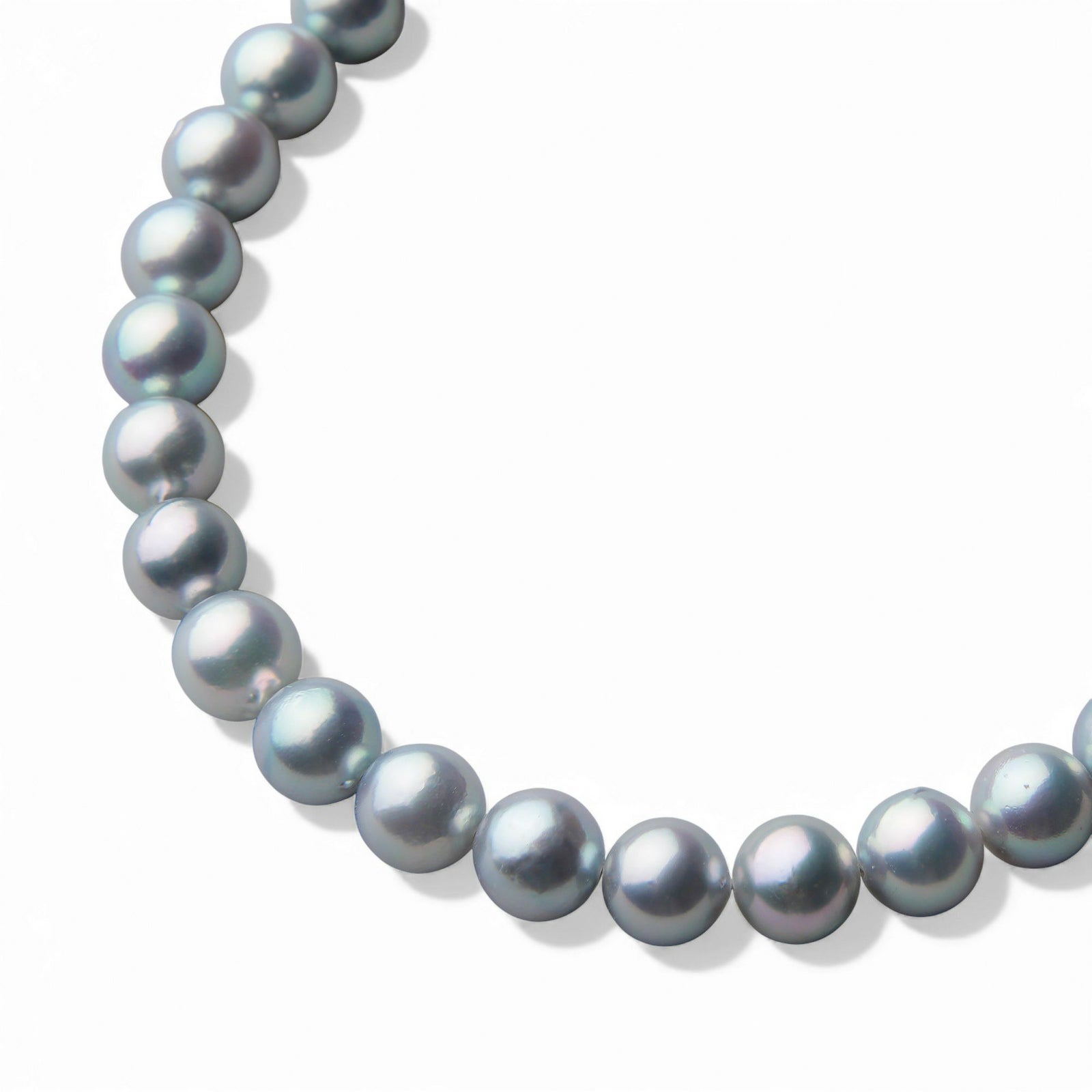 あこや真珠 ネックレスセット8.0-8.5mm　グレー