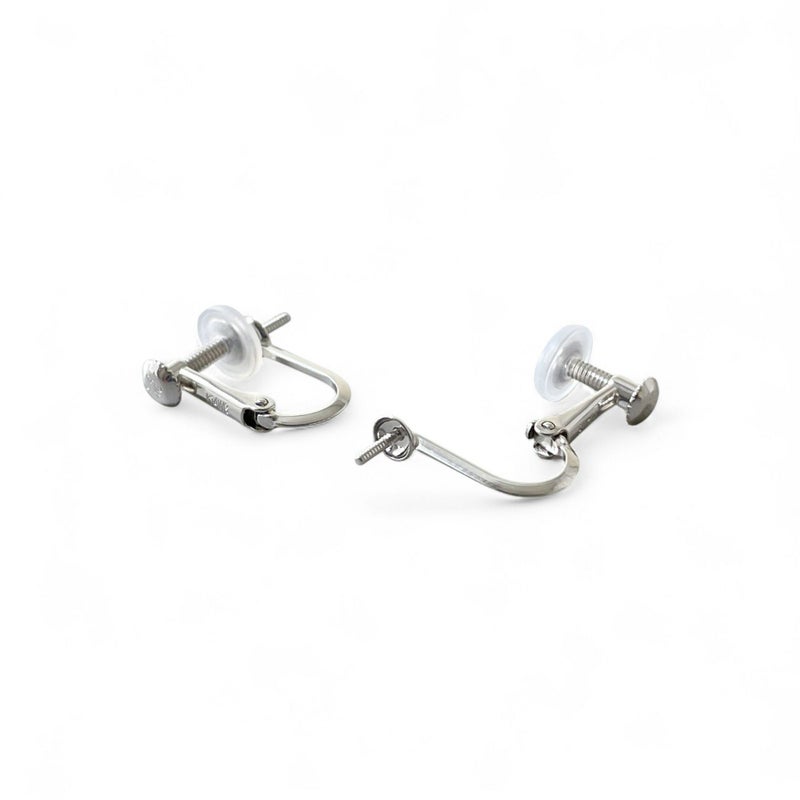 【耳飾り金具を変更】K14WG ホワイトゴールド イヤリング（ねじバネ式）　※あこやネックレス2点セットをご注文のお客様専用です