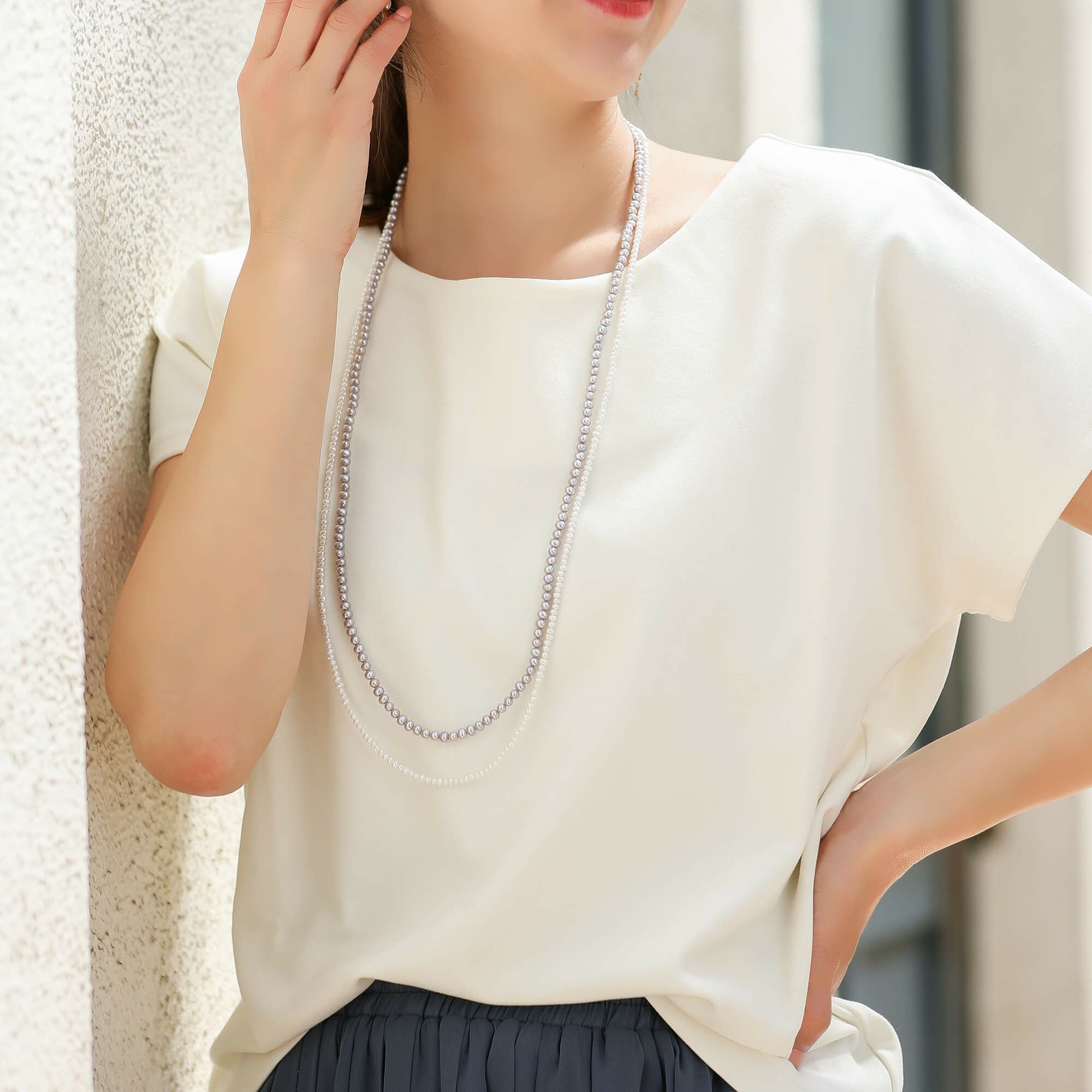 淡水真珠 ロングネックレス 2.5-3.2mm 80cm | WSP（ダブルエスピー