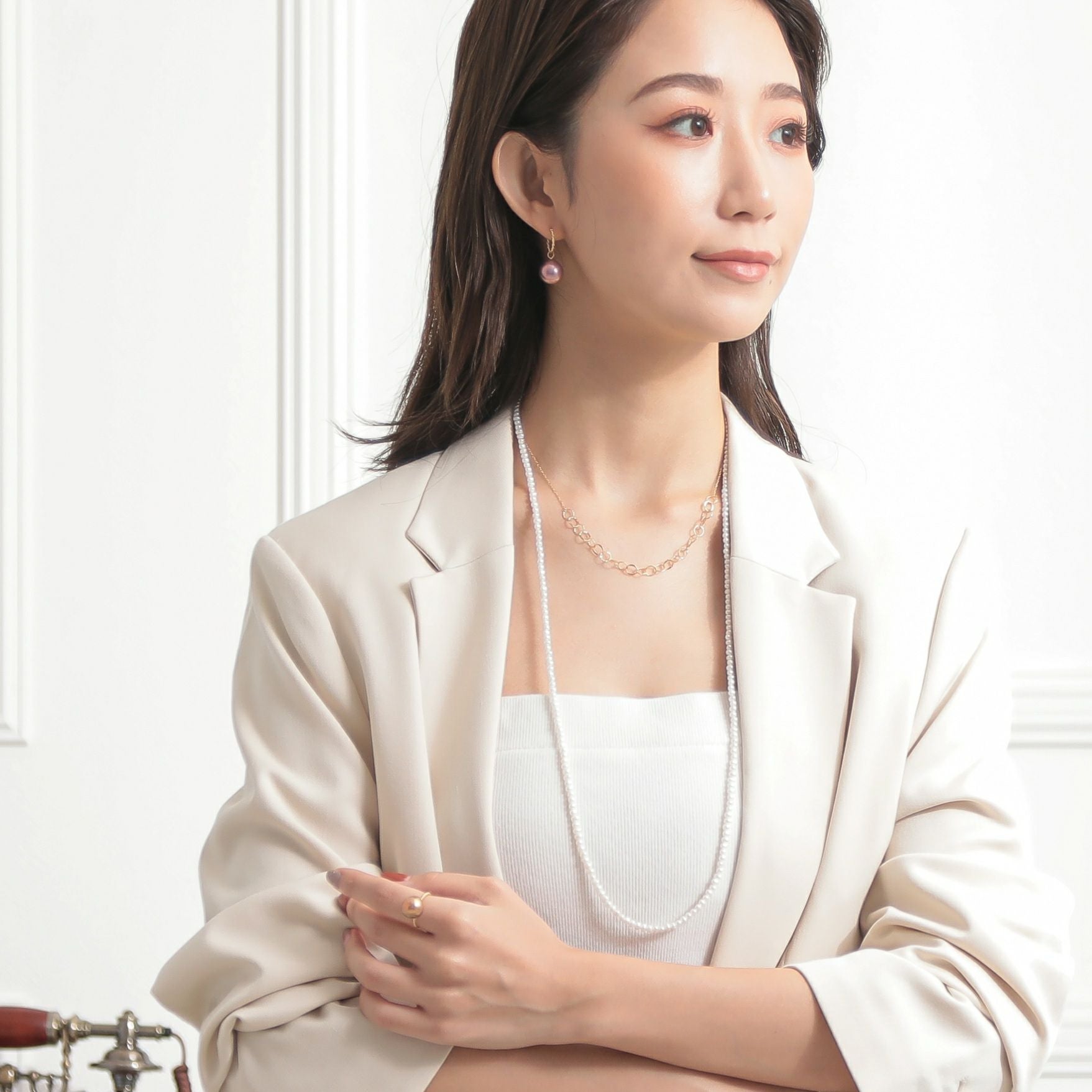 淡水真珠 ロングネックレス 2.5-3.2mm 80cm | WSP（ダブルエスピー