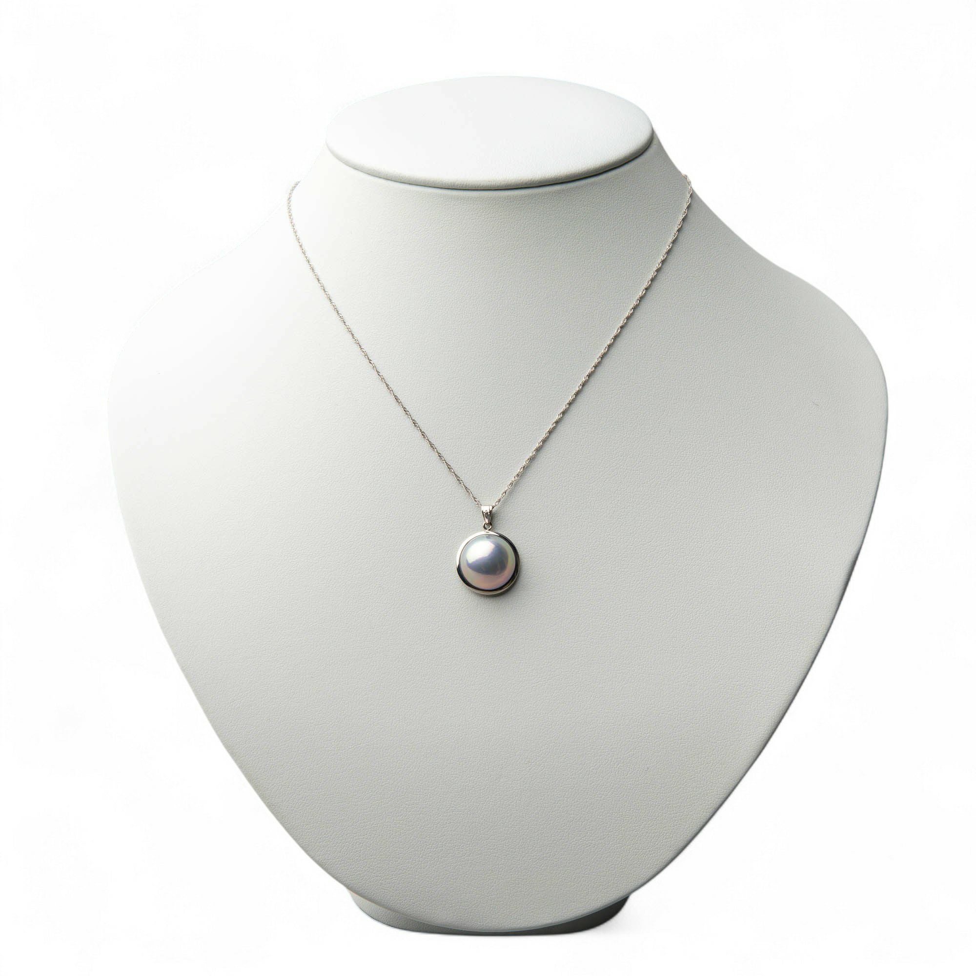 マベ真珠 ペンダント 13mmUP K18WG [WSP] | その他ペンダント