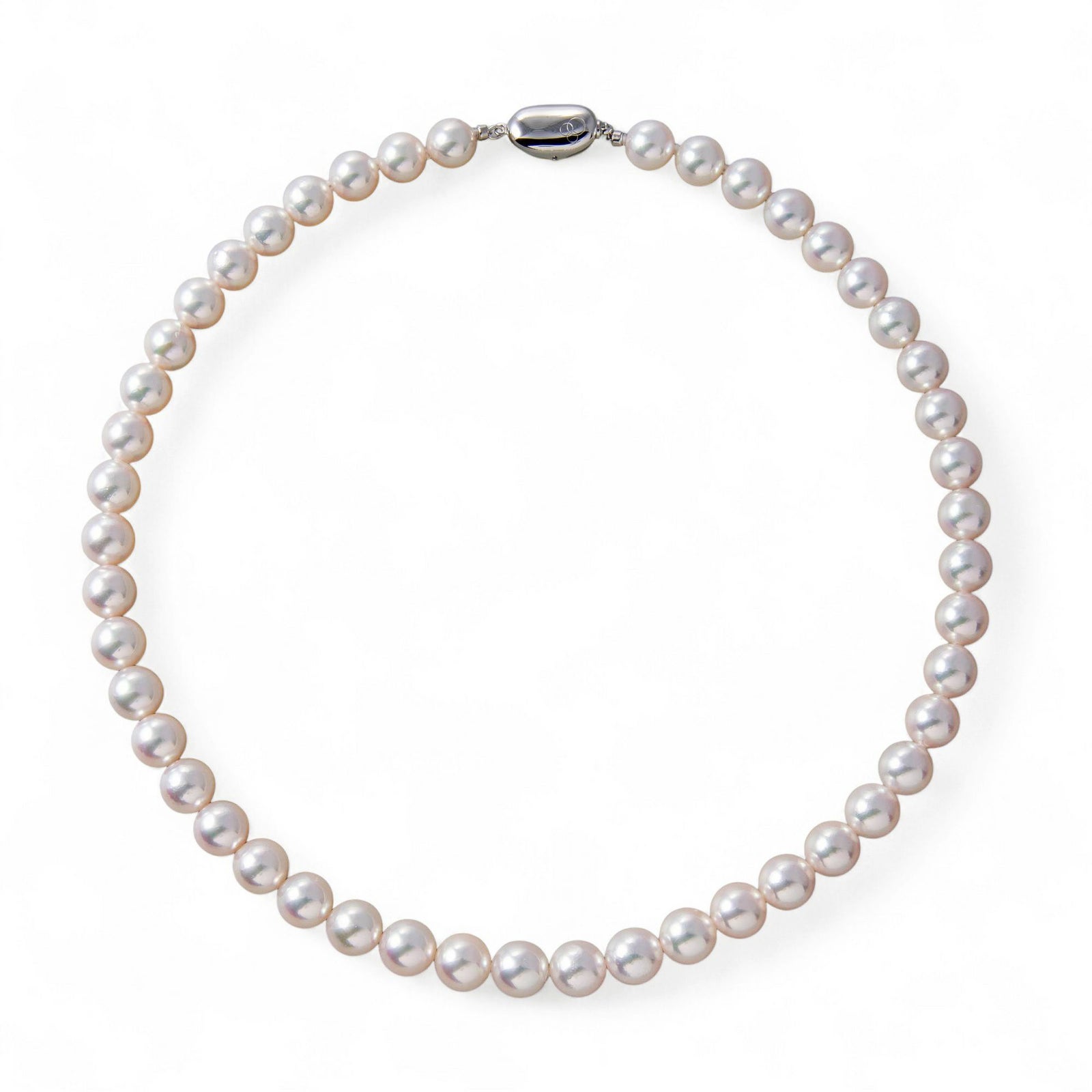 あこや真珠【オーロラロゼ】 鑑別書付 パールネックレス ホワイトピンク系 8.5-9.0mm AAB ラウンド [真珠科学研究所発行][n2]（真珠 ネックレス）（冠婚葬祭 フォーマル 入学式 卒業式 結婚式 成人式）