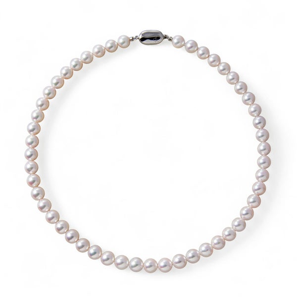 あこや真珠【オーロラロゼ】 鑑別書付 パールネックレス ホワイトピンク系 8.0-8.5mm AAB ラウンド [真珠科学研究所発行][n2]（真珠 ネックレス）（冠婚葬祭 フォーマル 入学式 卒業式 結婚式 成人式）