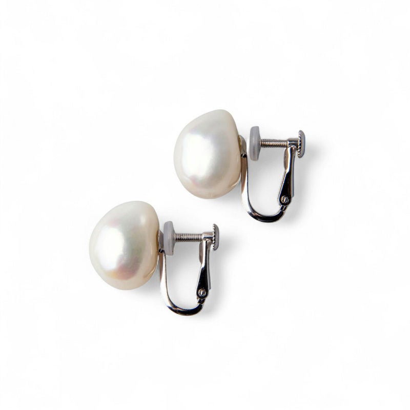 Unique+ 淡水バロック真珠 ピアス/イヤリング　11mmUP K18YG/SV925