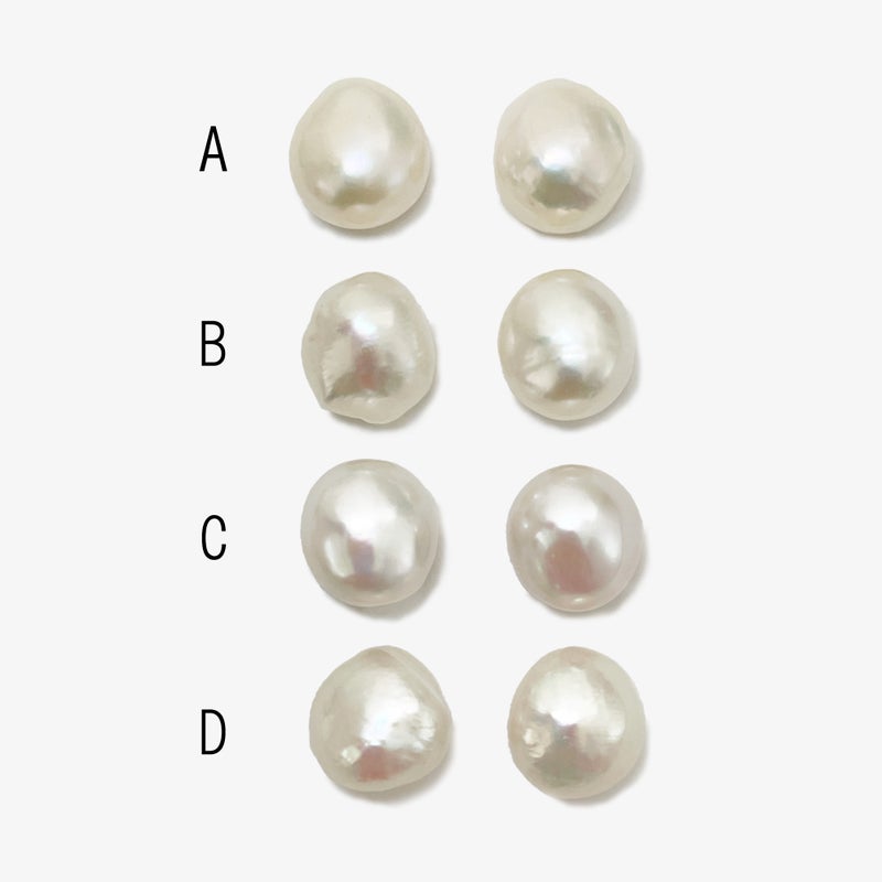 Unique+ 淡水バロック真珠 ピアス/イヤリング　11mmUP K18YG/SV925