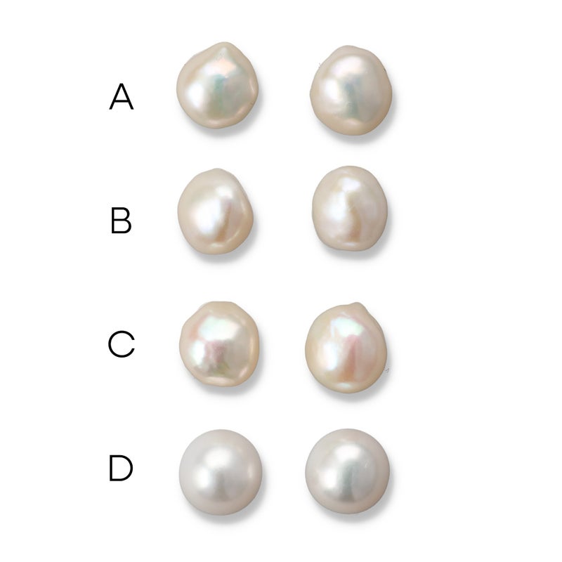 Unique+ 淡水バロック真珠 ピアス/イヤリング　11mmUP K18YG/SV925