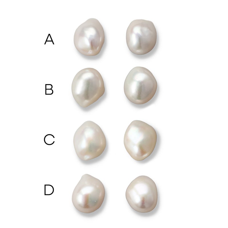 Unique+ 淡水バロック真珠 ピアス/イヤリング　11mmUP K18YG/SV925