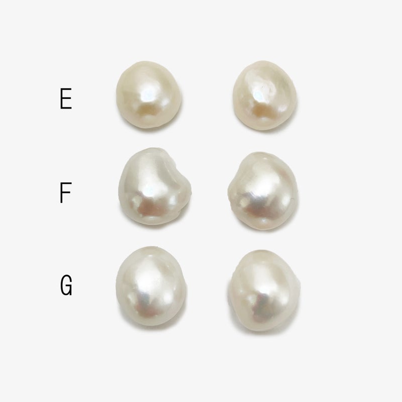 淡水真珠 大粒バロックパール 選べるパールピアス イヤリング ～unique(ユニーク)～ ホワイト系 12-13mm A～BC  K18（本真珠）[n2]（トレンド おしゃれ　カジュアル 大珠）