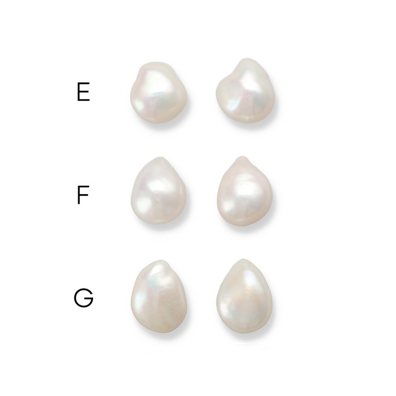淡水真珠 大粒バロックパール 選べるパールピアス イヤリング ～unique(ユニーク)～ ホワイト系 12-13mm A～BC  K18（本真珠）[n2]（トレンド おしゃれ　カジュアル 大珠）