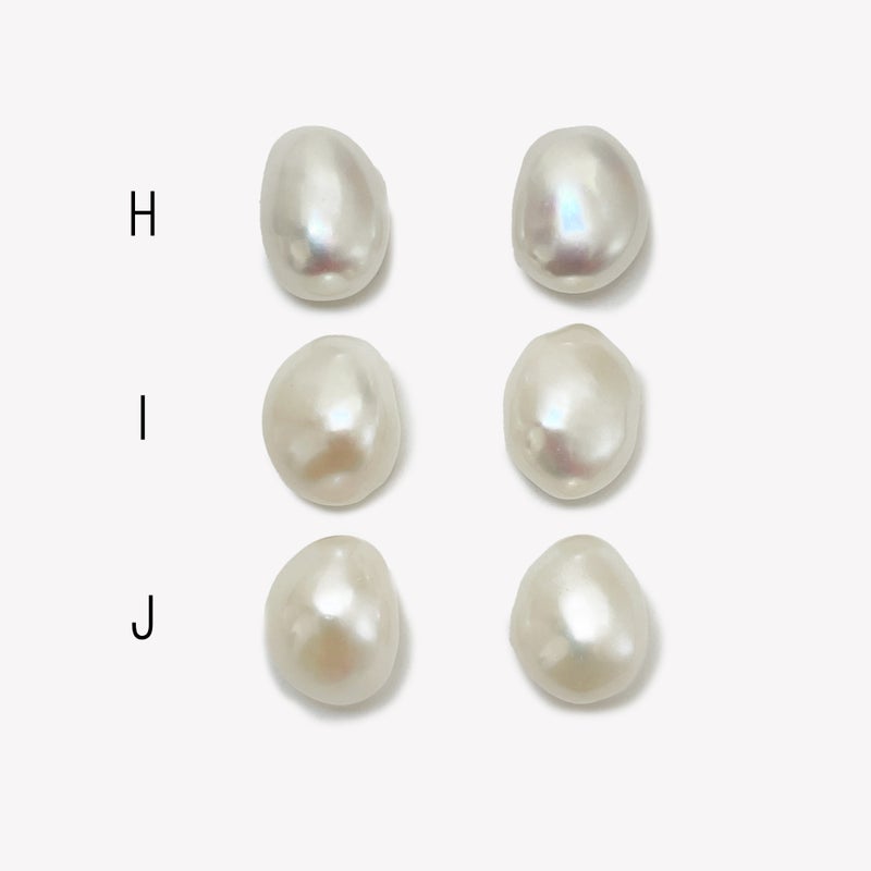 Unique+ 淡水バロック真珠 ピアス/イヤリング　11mmUP K18YG/SV925