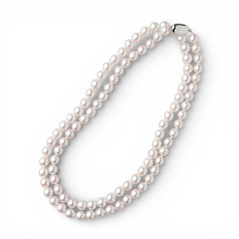 あこや真珠 ロングネックレス8.0-8.5mm　80cm