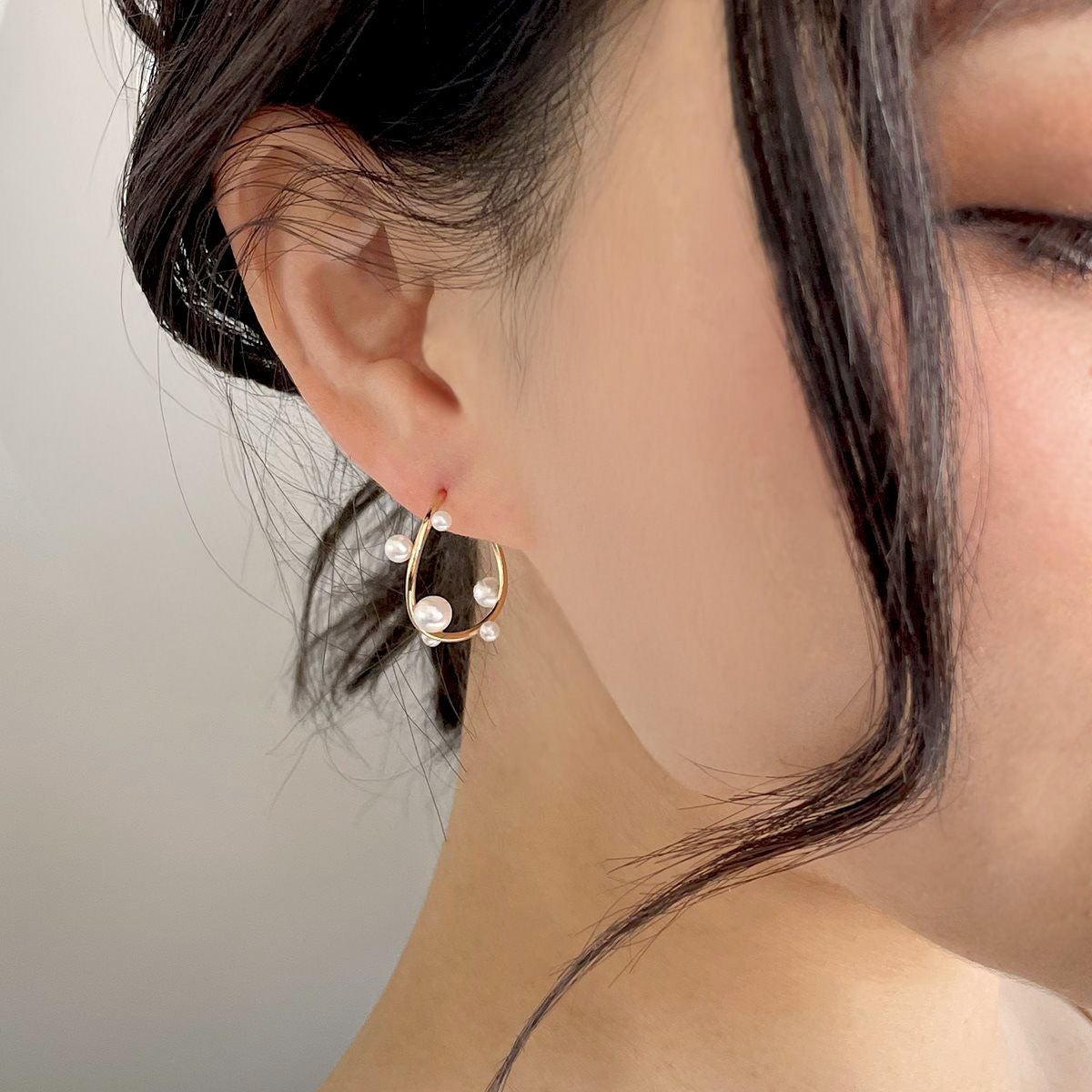 enSTYLE 淡水真珠 ピアス2.5-5.0mm K10YG | 淡水真珠ピアス・イヤリング