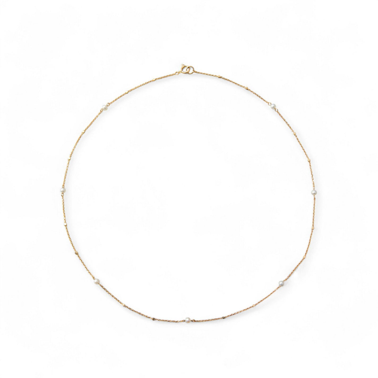 淡水真珠 ステーションネックレス ペンダント K10YG 2.5-3.0mm 《enSTYLE》［n4］(ベビーパール パールネックレス カジュアル フェミニン 重ね付け ギフト プレゼント ゴールド レディース)