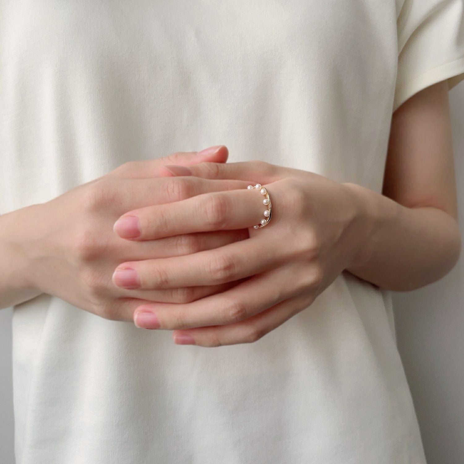 enSTYLE 淡水真珠 リング2.5-3.0mm K10YG | 淡水真珠リング