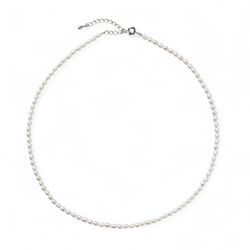 淡水ベビーネックレス　ライス　3.0-3.5mm