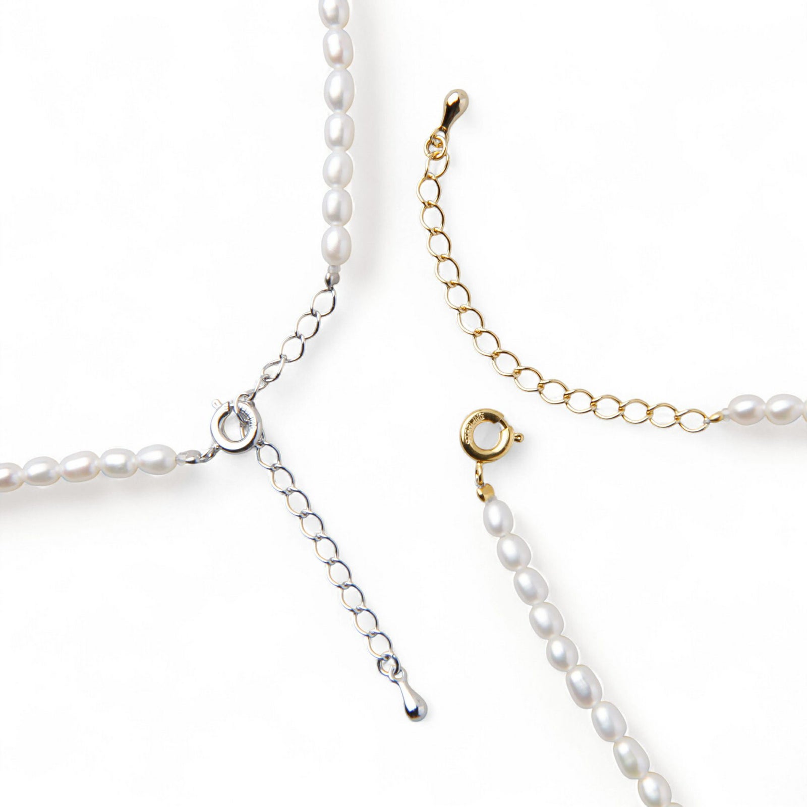 淡水ベビーネックレス　ライス　3.0-3.5mm