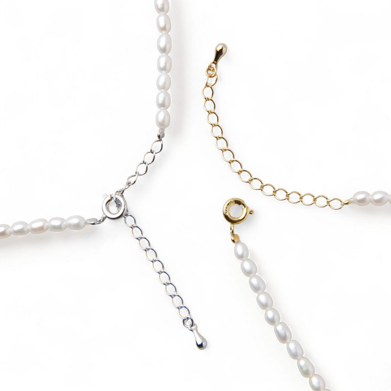 淡水ベビーネックレス　ライス　3.0-3.5mm