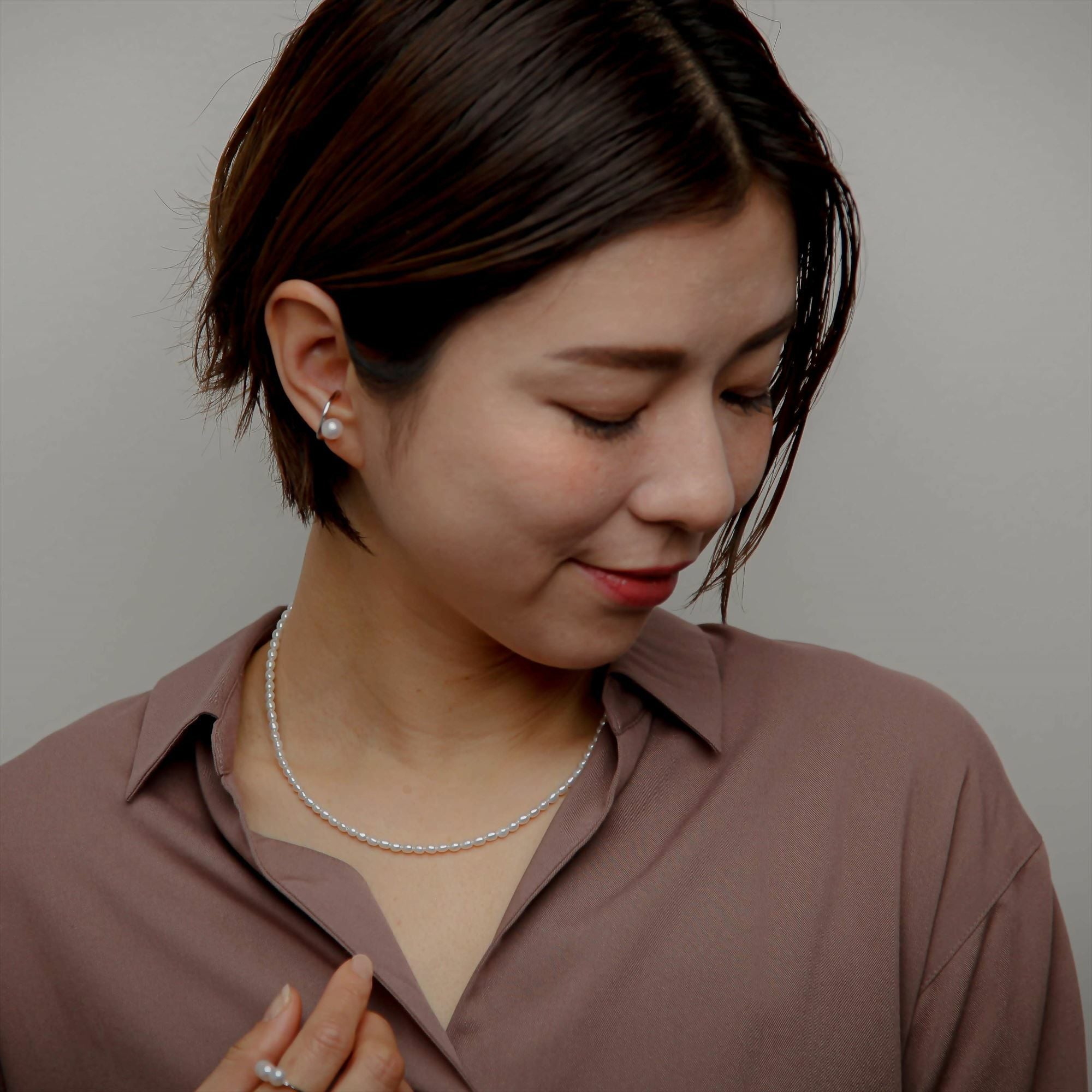 WEB限定】淡水真珠 ネックレス 3.5-4.0mm ライス | 淡水真珠ネックレス