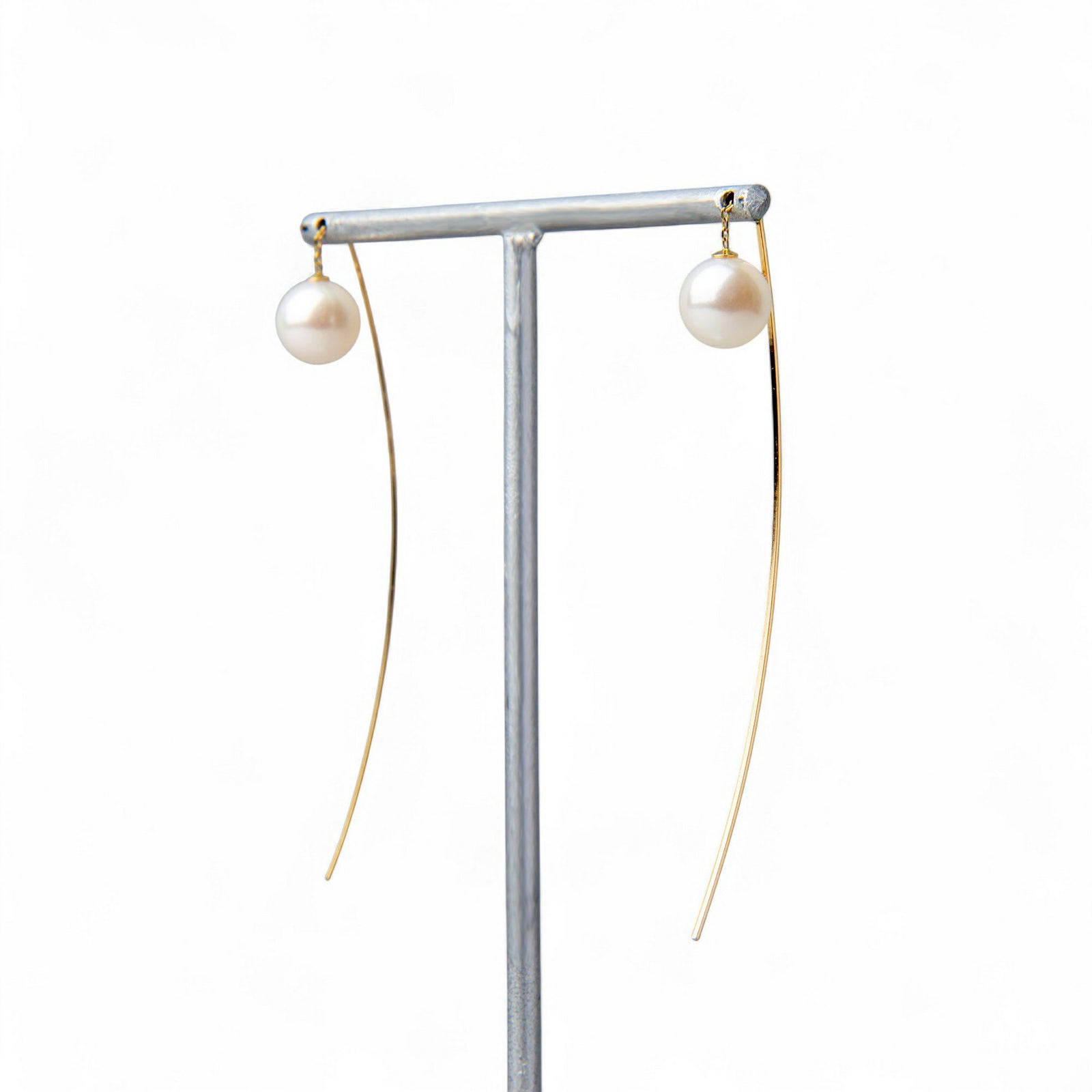 あこや真珠 7.5-8.0mm ワイヤーピアス K10YG