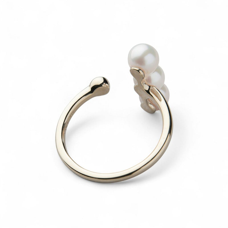 Carina あこや真珠 リング5.0-6.0mm K10WG/K10YG